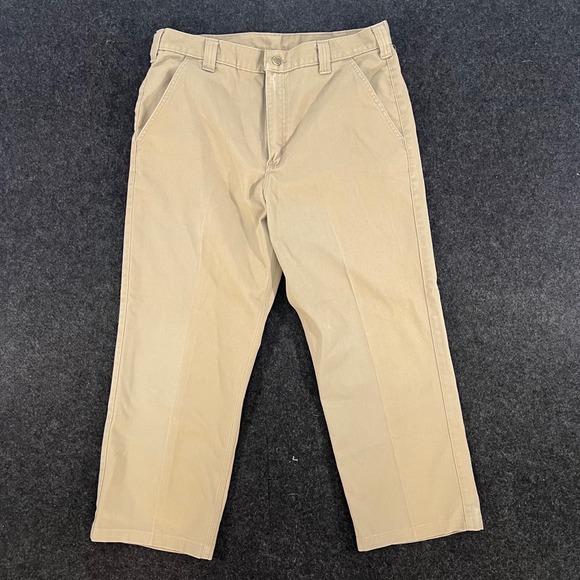 Carhartt Other - Carhartt B290 Twill Work Pants Mens 36x27 Khaki Tan Workwear Hemmed